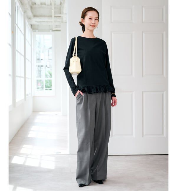 U by SPICK&SPAN「《追加 / 予約》フリルミディカットトップス」|Tシャツ・カットソー|