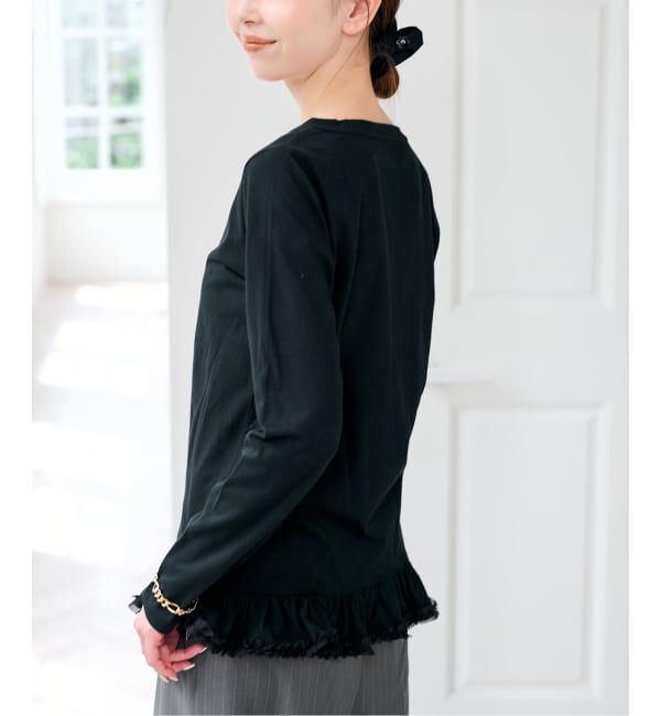 U by SPICK&SPAN「《追加 / 予約》フリルミディカットトップス」|Tシャツ・カットソー|