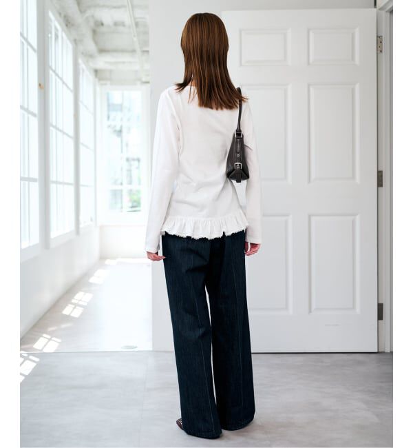 U by SPICK&SPAN「《追加 / 予約》フリルミディカットトップス」|Tシャツ・カットソー|