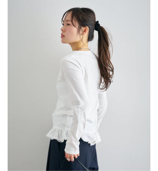 U by SPICK&SPAN「《追加 / 予約》フリルミディカットトップス」|Tシャツ・カットソー|