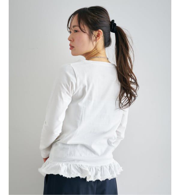 U by SPICK&SPAN「《追加 / 予約》フリルミディカットトップス」|Tシャツ・カットソー|