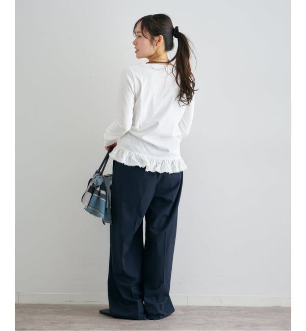 U by SPICK&SPAN「《追加 / 予約》フリルミディカットトップス」|Tシャツ・カットソー|