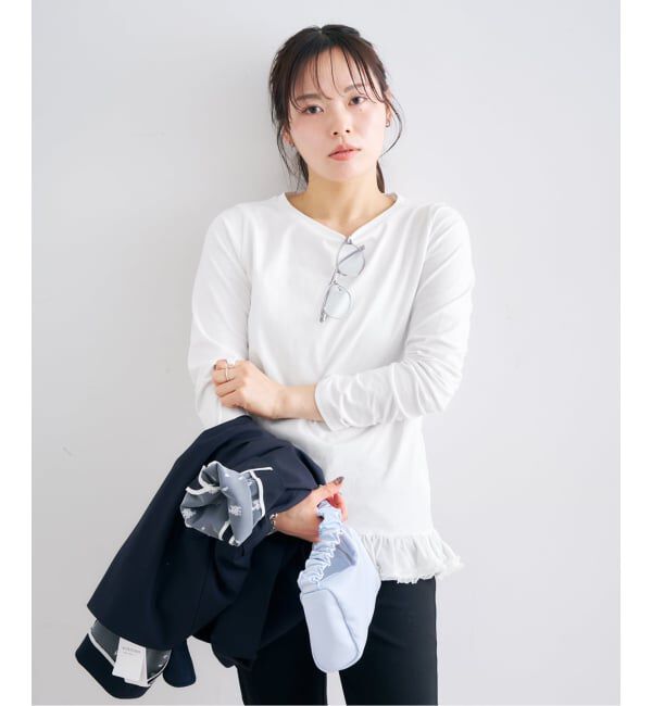 U by SPICK&SPAN「《追加 / 予約》フリルミディカットトップス」|Tシャツ・カットソー|
