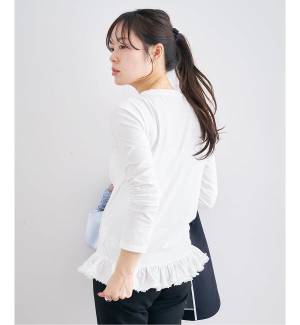 U by SPICK&SPAN「《追加 / 予約》フリルミディカットトップス」|Tシャツ・カットソー|