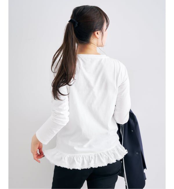 U by SPICK&SPAN「《追加 / 予約》フリルミディカットトップス」|Tシャツ・カットソー|
