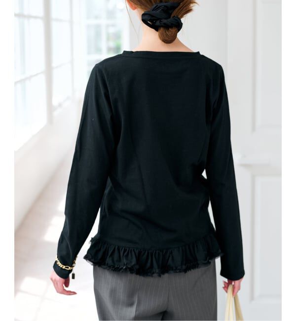 U by SPICK&SPAN「《追加 / 予約》フリルミディカットトップス」|Tシャツ・カットソー|