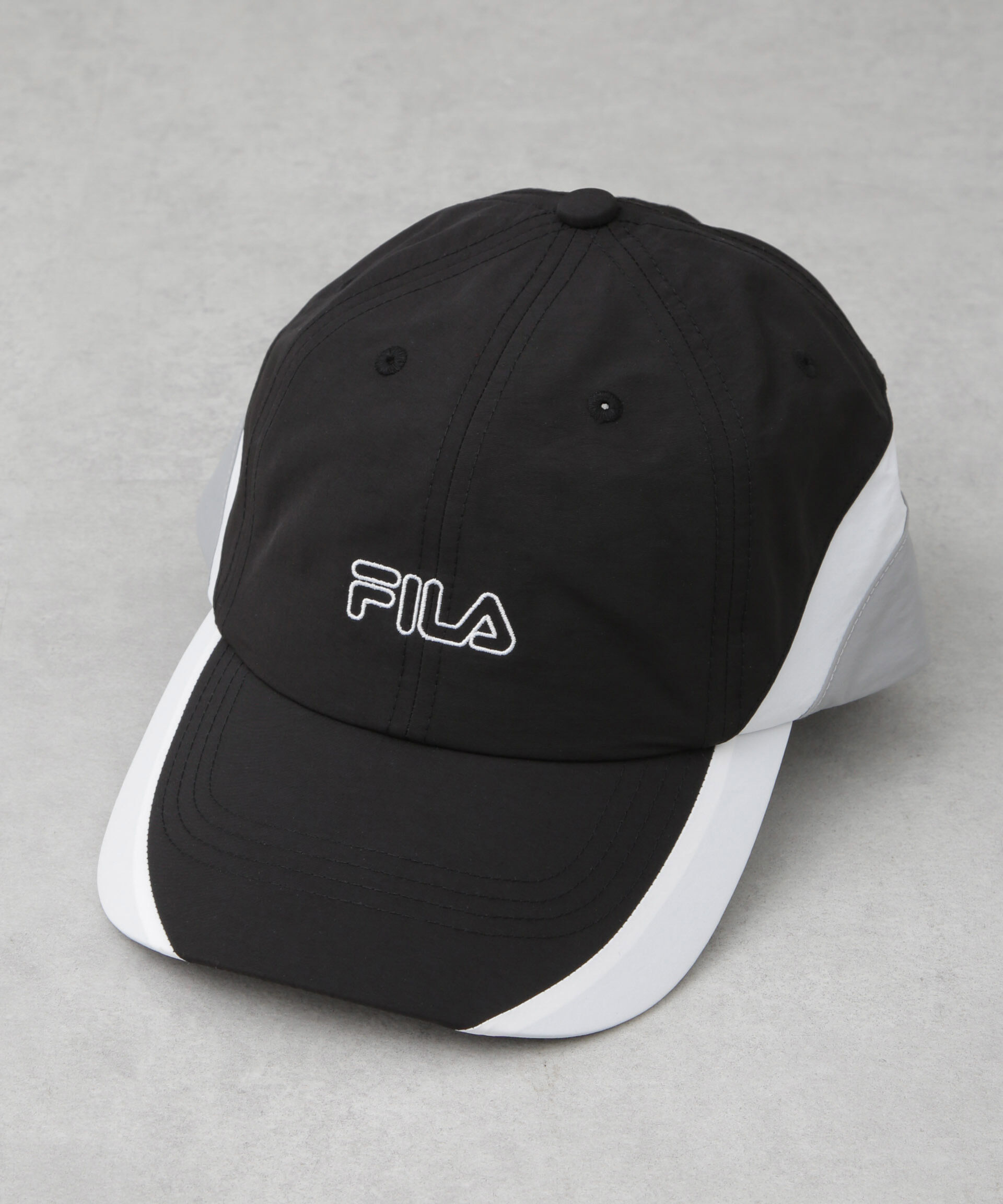 NANO universe「FILA/FLU 3 COLOURS 6P CAP」|キャップ・キャスケット|ブラック