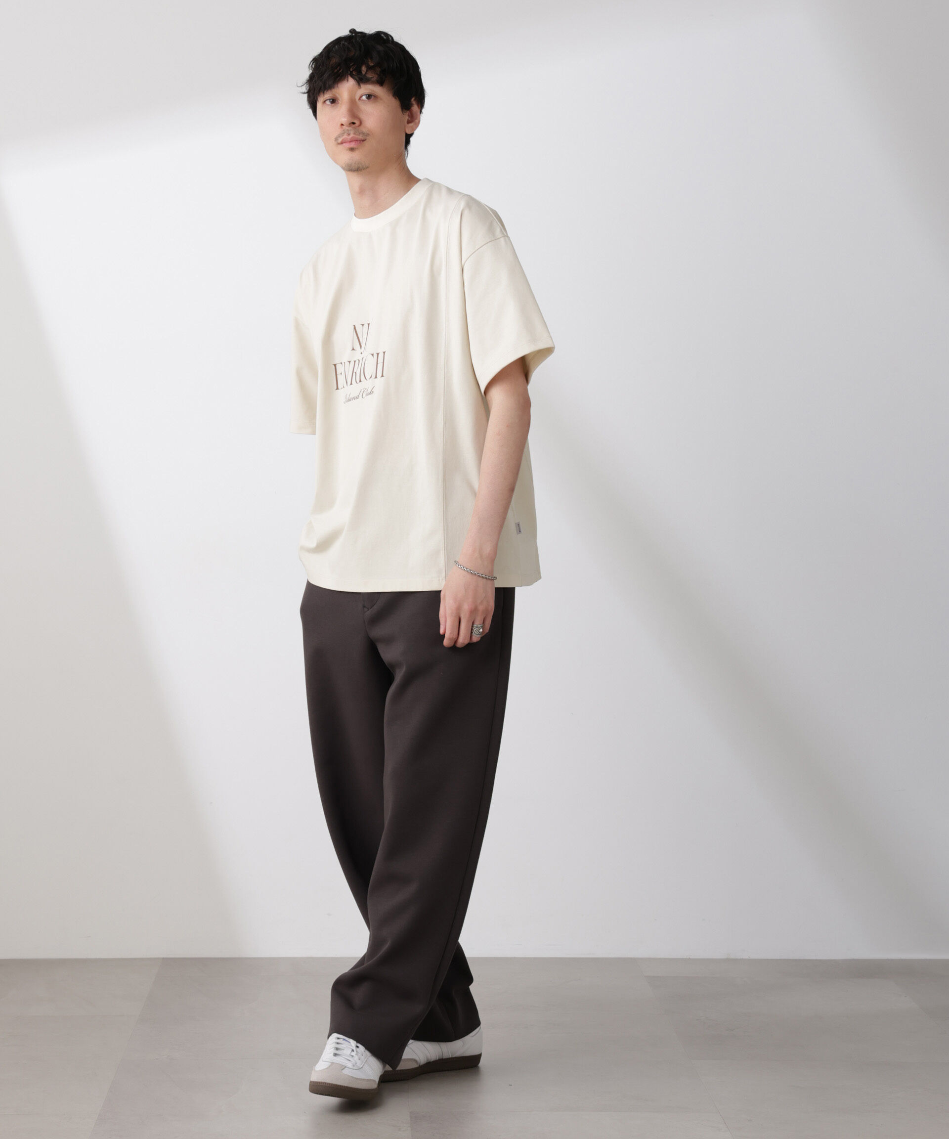 NANO universe「「NJ/CLUB」 ENRICHプリント切り替え Tシャツ」|Tシャツ・カットソー|