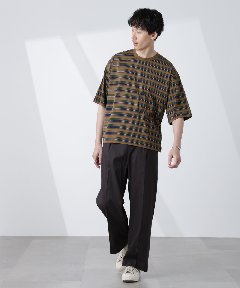 NANO universe「マイクロランダムボーダーTシャツ」|Tシャツ・カットソー|