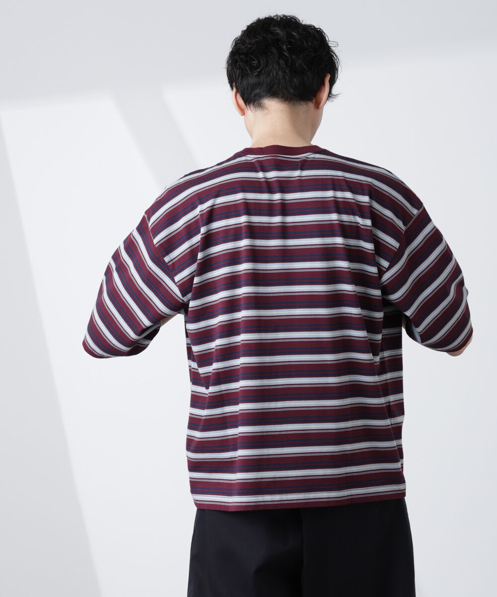 NANO universe「マイクロランダムボーダーTシャツ」|Tシャツ・カットソー|