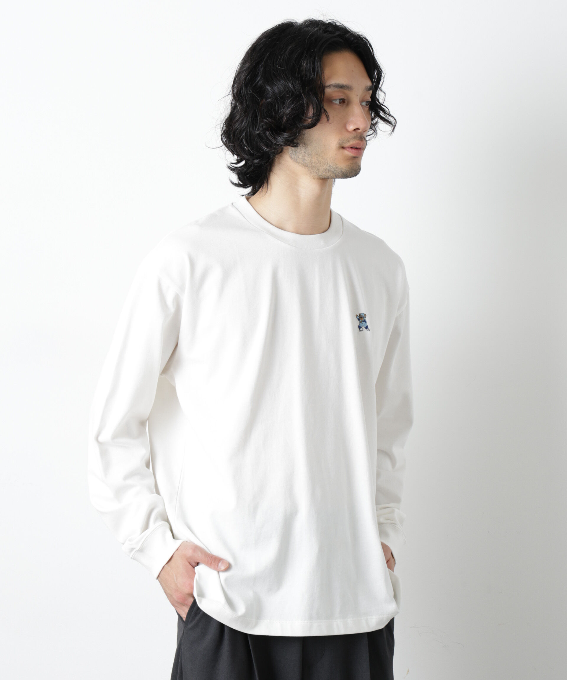 nano･universe「ナノベアＴシャツ 長袖 スピードスケート」|Tシャツ・カットソー|パターン1