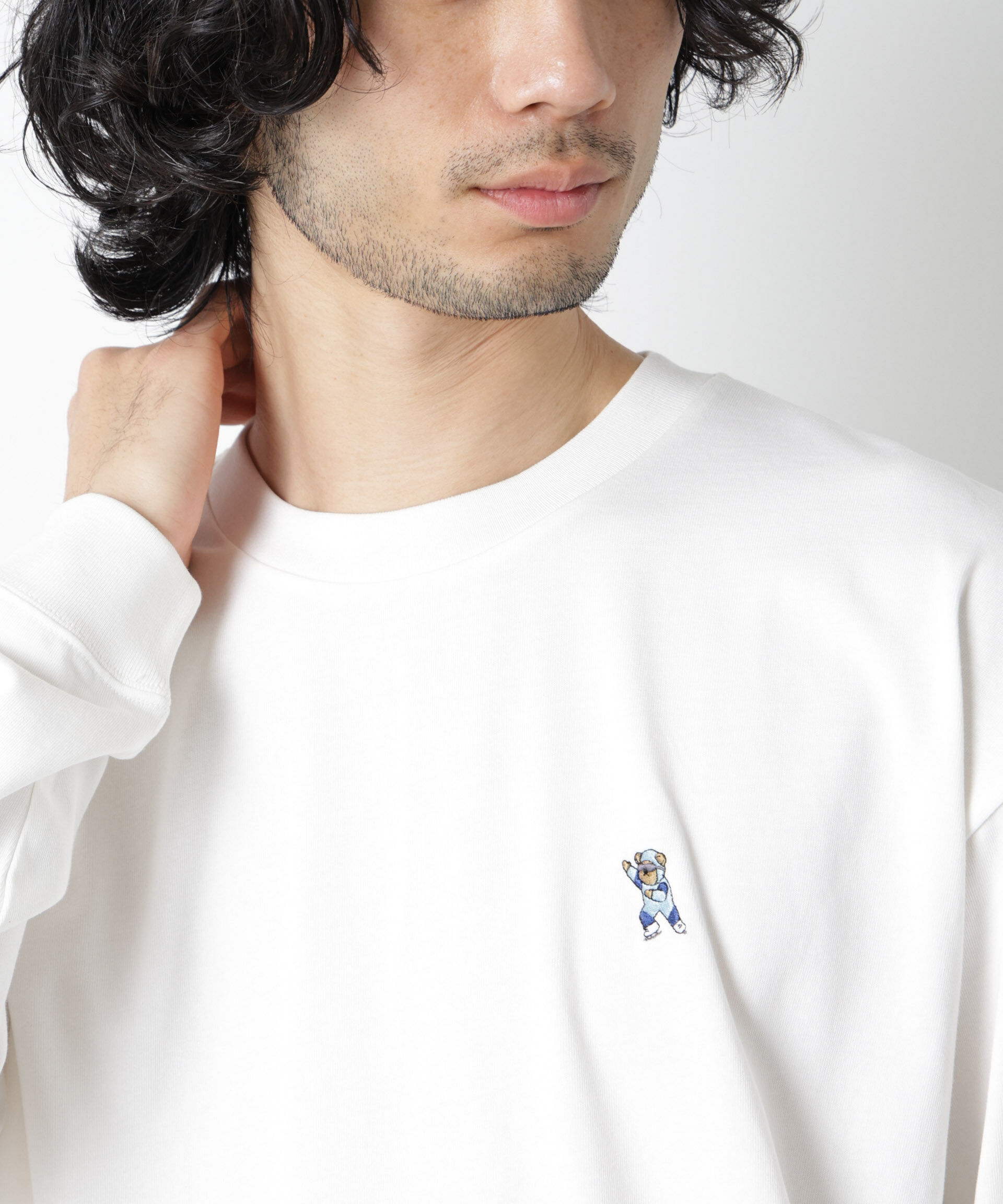 nano･universe「ナノベアＴシャツ 長袖 スピードスケート」|Tシャツ・カットソー|
