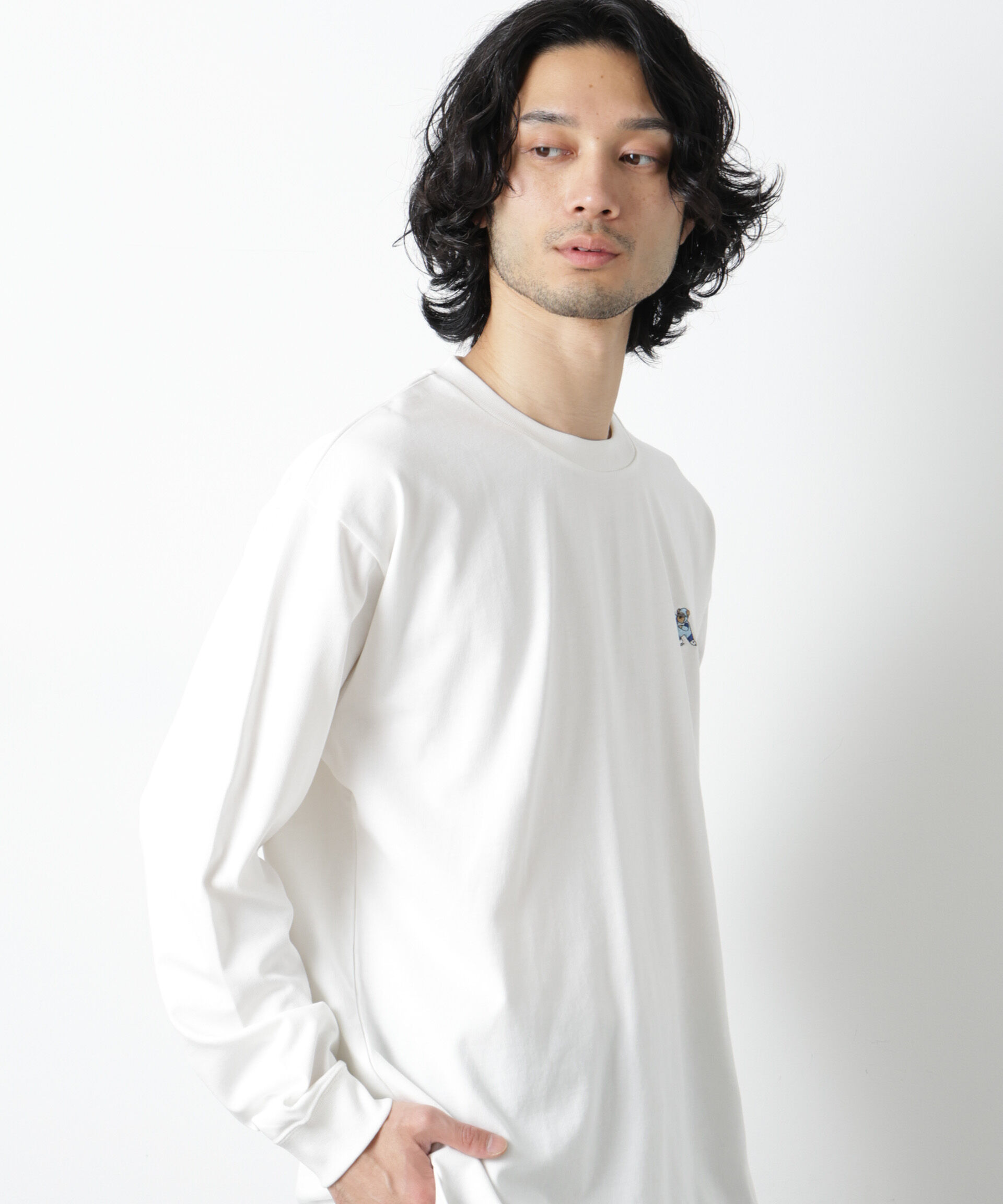 nano･universe「ナノベアＴシャツ 長袖 スピードスケート」|Tシャツ・カットソー|