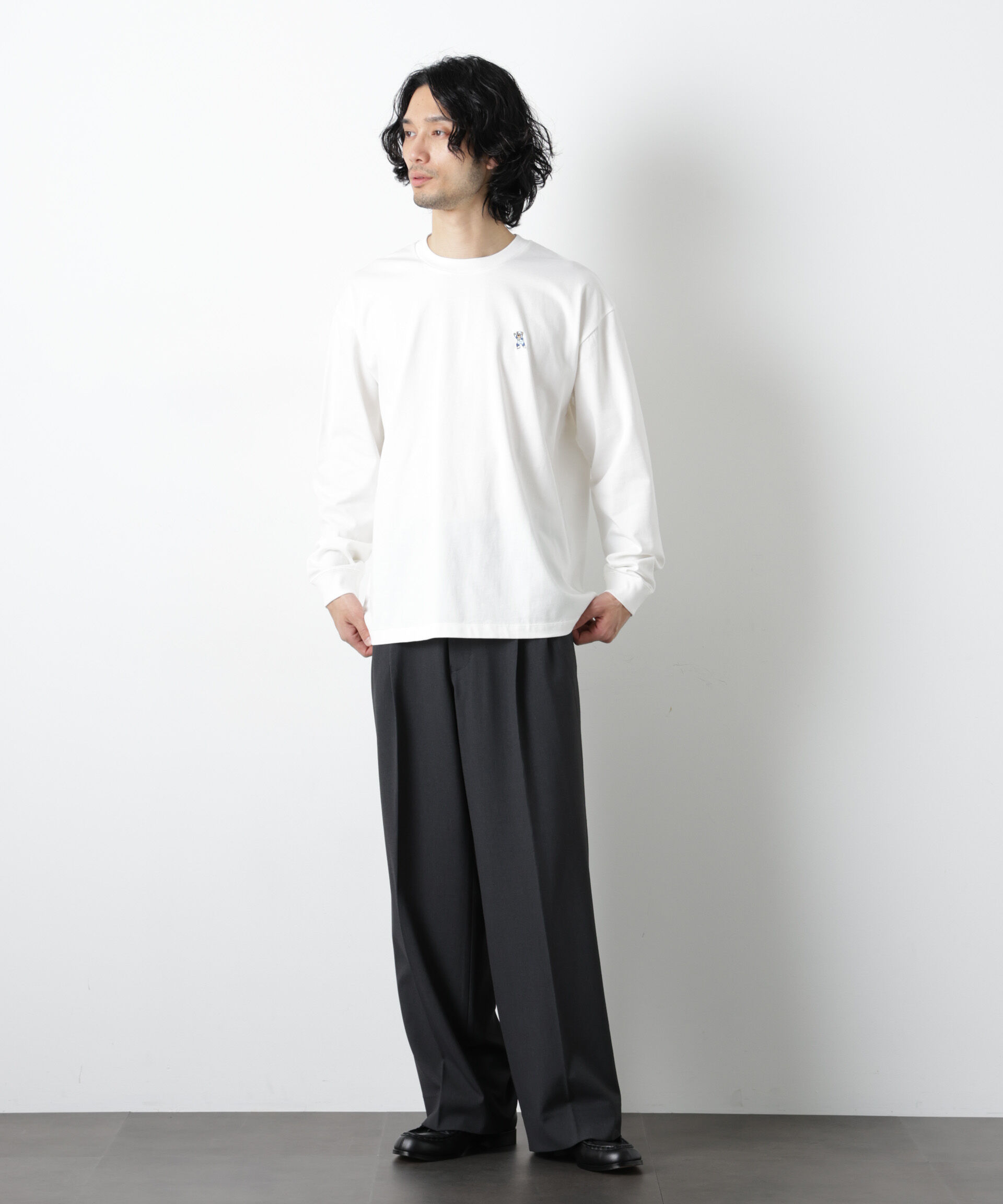 nano･universe「ナノベアＴシャツ 長袖 スピードスケート」|Tシャツ・カットソー|