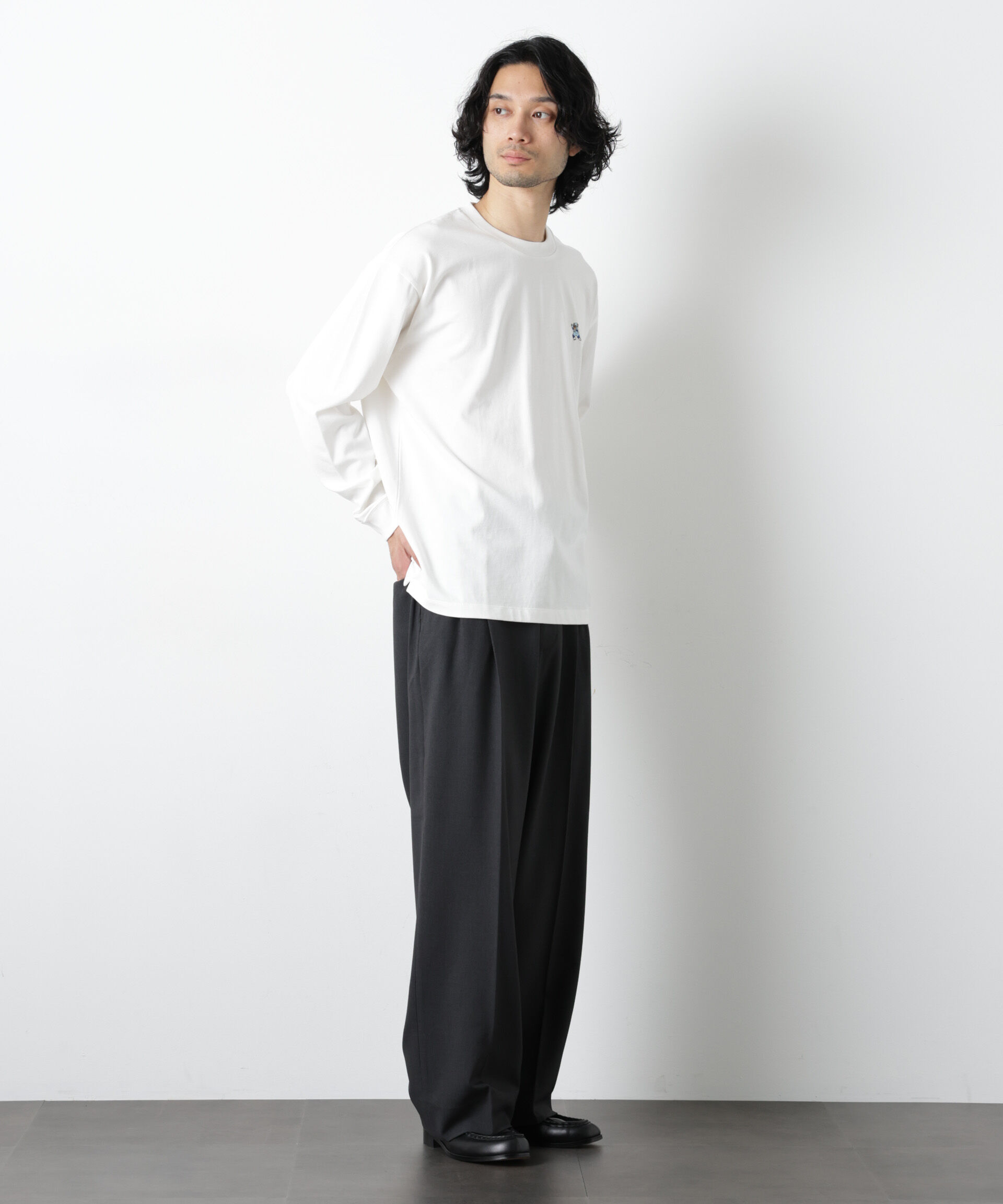nano･universe「ナノベアＴシャツ 長袖 スピードスケート」|Tシャツ・カットソー|