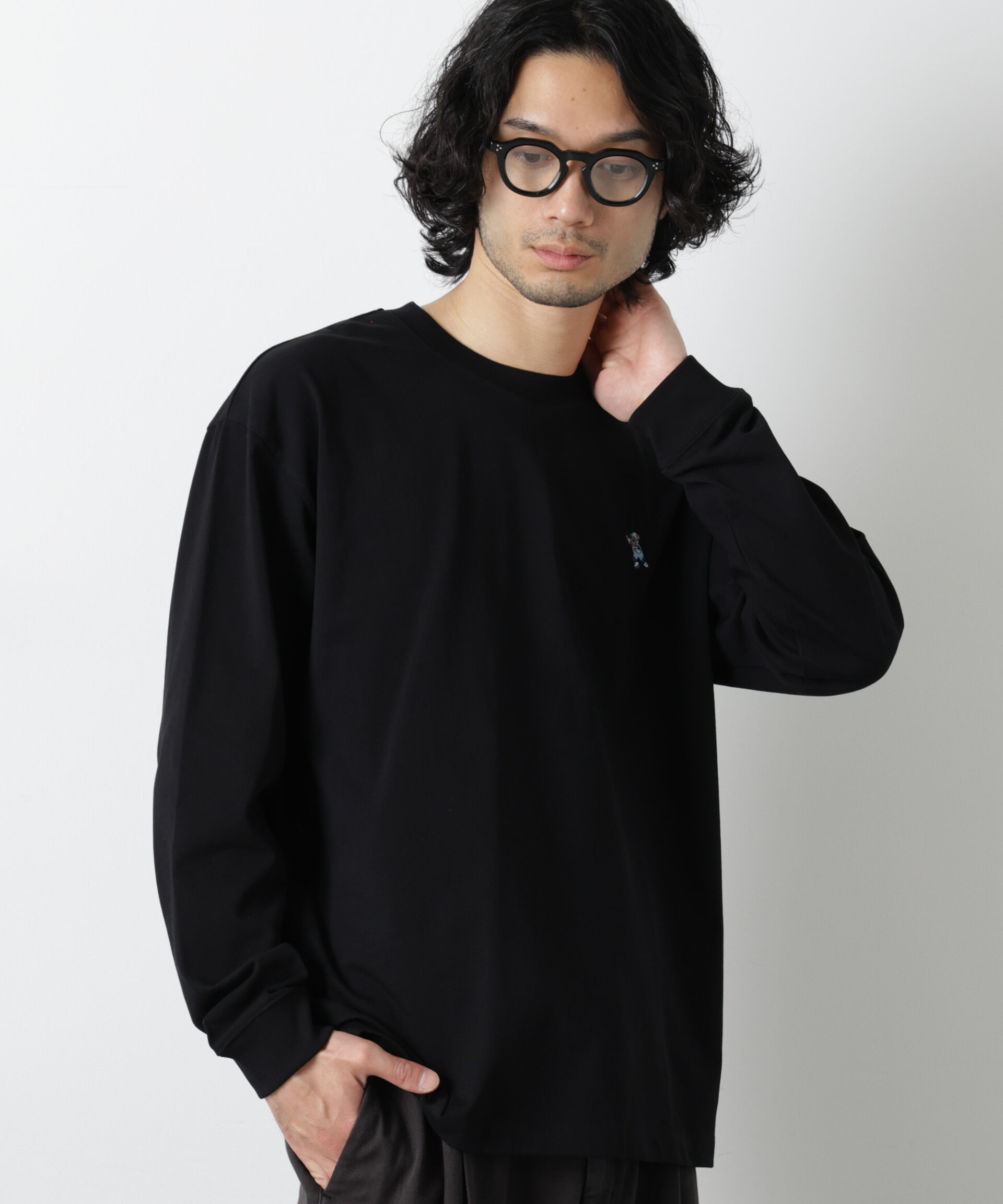 nano･universe「ナノベアＴシャツ 長袖 スピードスケート」|Tシャツ・カットソー|