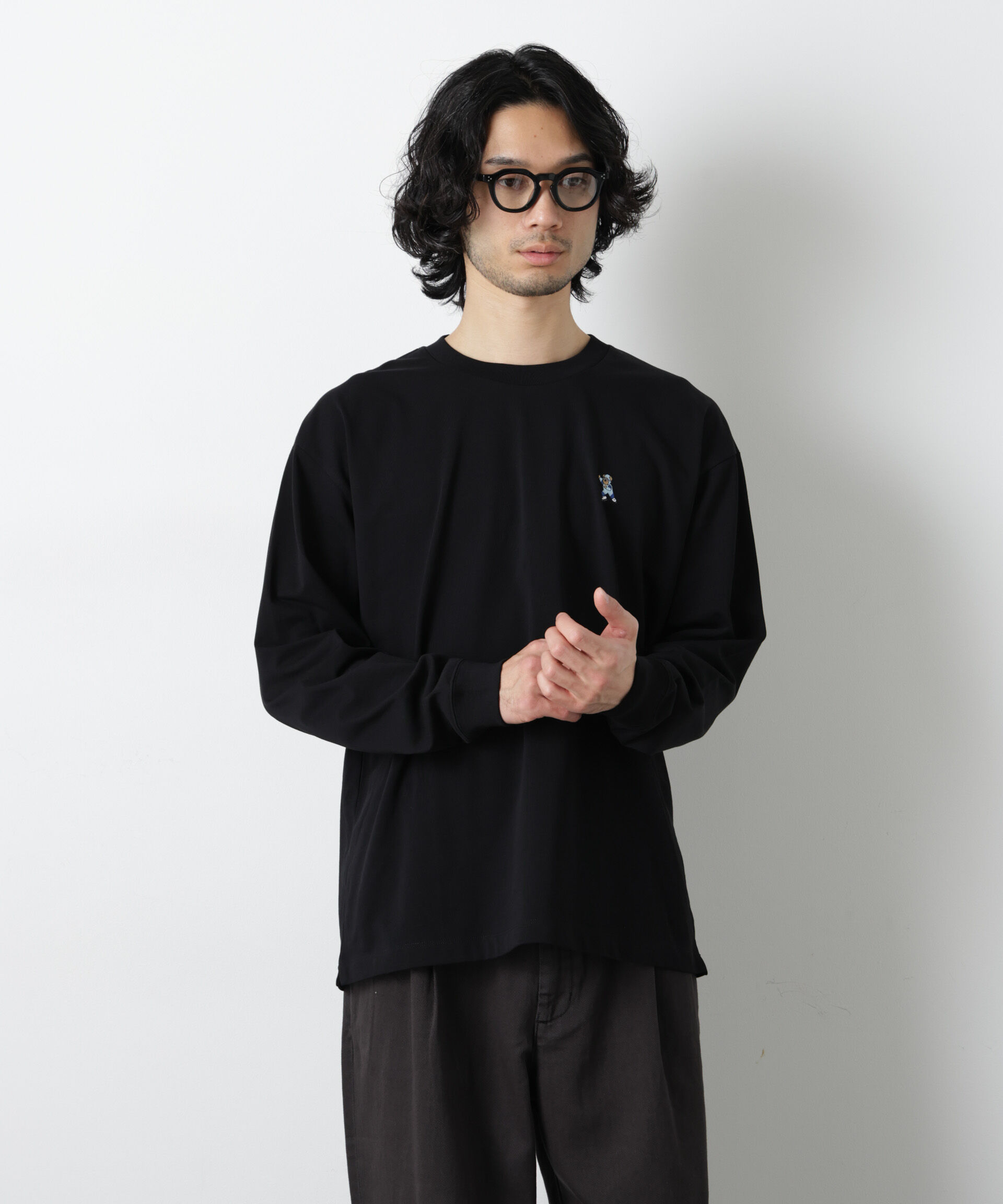 nano･universe「ナノベアＴシャツ 長袖 スピードスケート」|Tシャツ・カットソー|