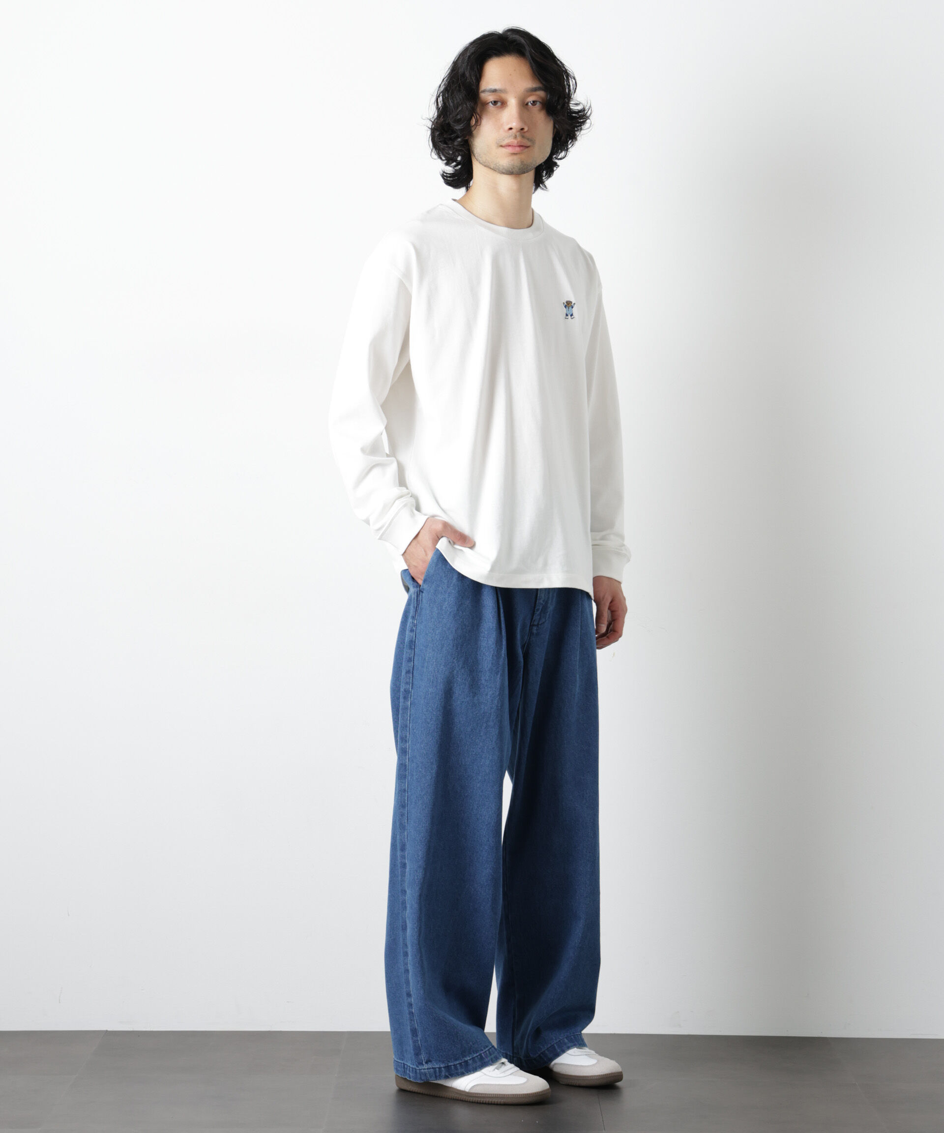 nano･universe「ナノベアＴシャツ 長袖 スピードスケート」|Tシャツ・カットソー|