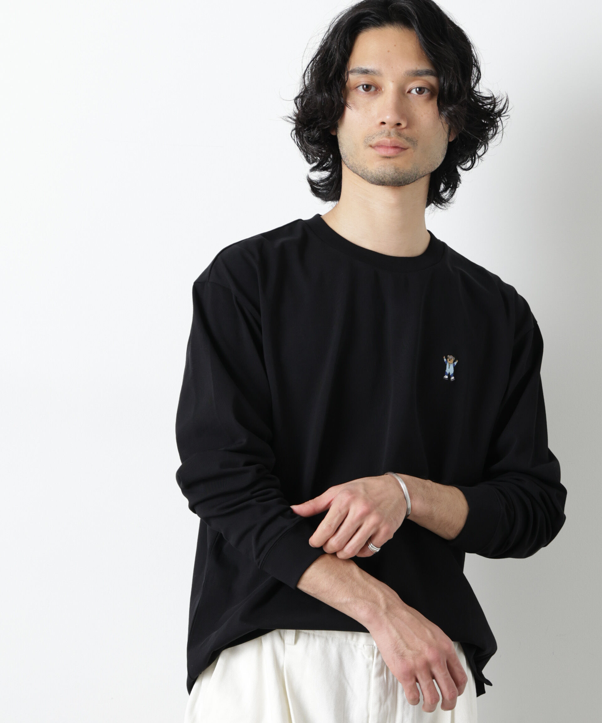 nano･universe「ナノベアＴシャツ 長袖 スピードスケート」|Tシャツ・カットソー|