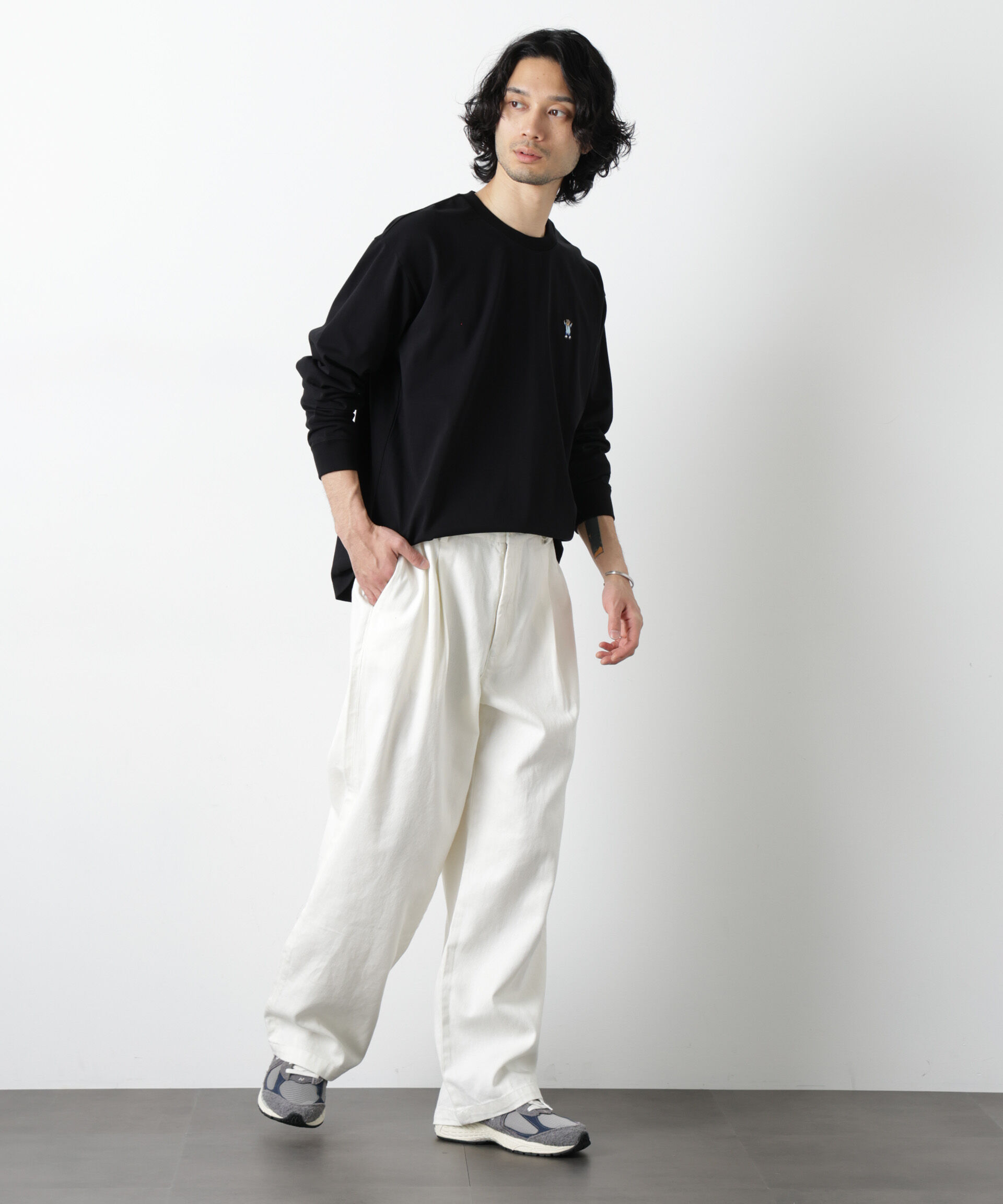 nano･universe「ナノベアＴシャツ 長袖 スピードスケート」|Tシャツ・カットソー|