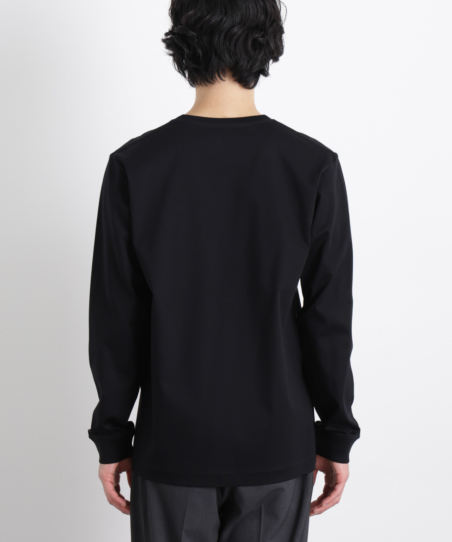 nano･universe「アンチスメルVネックTシャツ 長袖」|Tシャツ・カットソー|