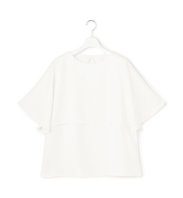 23区「【新色追加】ストレッチジョーゼット  ケープデザイン カットソー」|Tシャツ・カットソー|