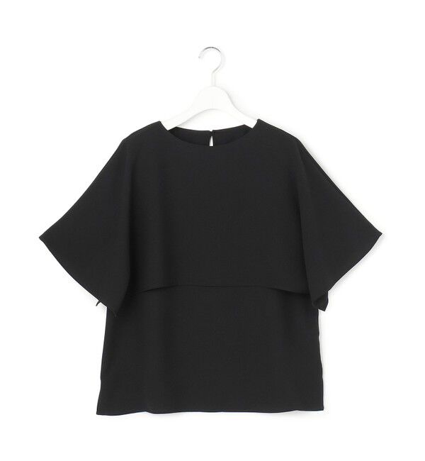 23区「【新色追加】ストレッチジョーゼット  ケープデザイン カットソー」|Tシャツ・カットソー|
