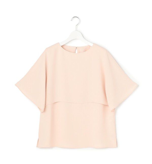23区「【新色追加】ストレッチジョーゼット  ケープデザイン カットソー」|Tシャツ・カットソー|