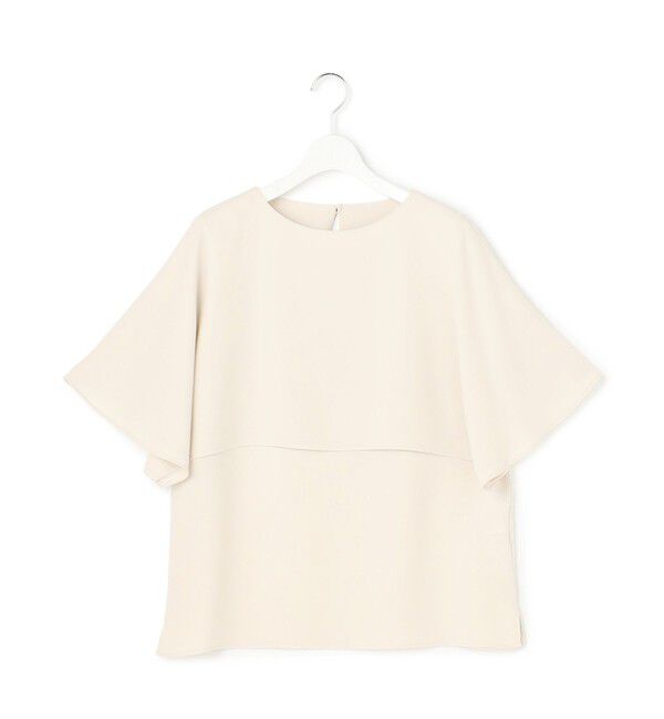 23区「【新色追加】ストレッチジョーゼット  ケープデザイン カットソー」|Tシャツ・カットソー|