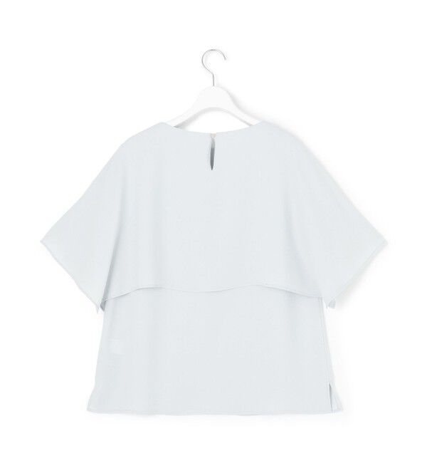 23区「【新色追加】ストレッチジョーゼット  ケープデザイン カットソー」|Tシャツ・カットソー|