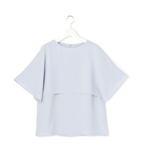 23区「【新色追加】ストレッチジョーゼット  ケープデザイン カットソー」|Tシャツ・カットソー|