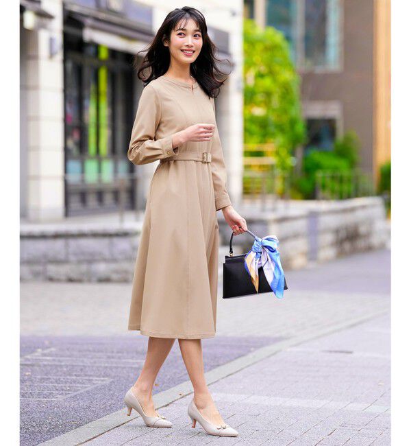 ANY SIS「シャンブレーベルテッド ワンピース」|ワンピース|