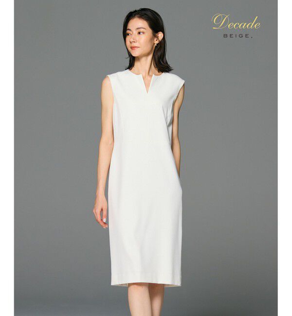 BEIGE,「【セットアップ対応】LUIZA / Iラインワンピース」|ワンピース|White