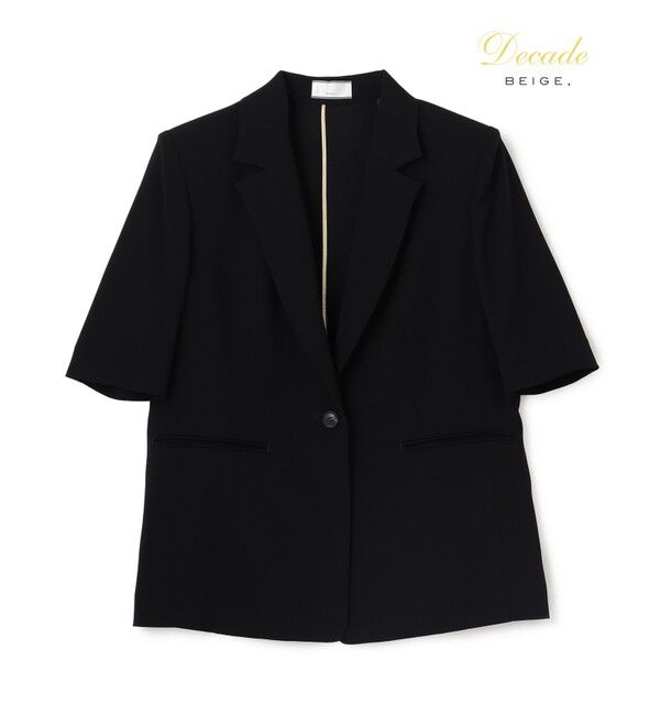 BEIGE,「【セットアップ対応】CINDY / ハーフスリーブジャケット」|テーラードジャケット|Black