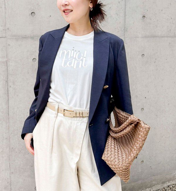 NOLLEY'S sophi「ウォッシャブルオーバーサイズロゴTシャツ」|Tシャツ・カットソー|