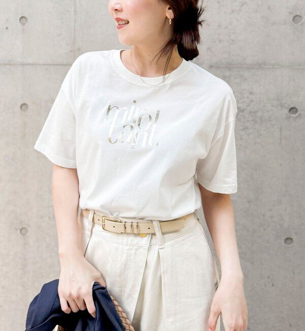 NOLLEY'S sophi「ウォッシャブルオーバーサイズロゴTシャツ」|Tシャツ・カットソー|