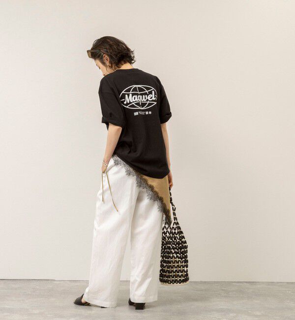 MAQWEL「【MAQWEL/マクウェル】ウォッシャブル Maqwel Earth ワイドボディプリントTシャツ」|Tシャツ・カットソー|