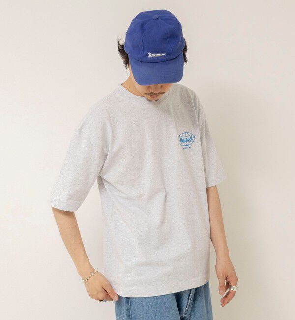 MAQWEL「【MAQWEL/マクウェル】ウォッシャブル Maqwel Earth ワイドボディプリントTシャツ」|Tシャツ・カットソー|