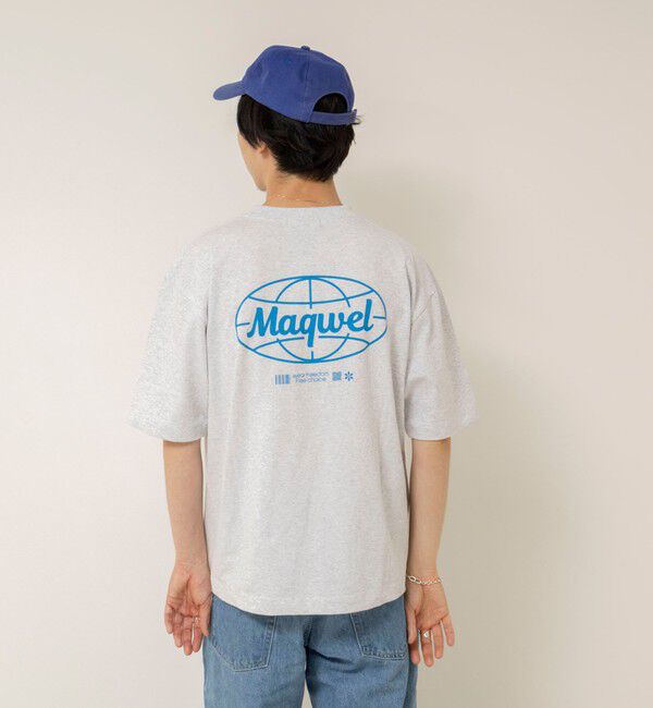 MAQWEL「【MAQWEL/マクウェル】ウォッシャブル Maqwel Earth ワイドボディプリントTシャツ」|Tシャツ・カットソー|