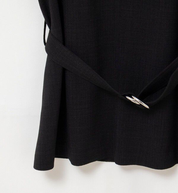 NOLLEY'S「《セットアップ対応》【BECシリーズ】ウォッシャブルリネンライクベルテッドノースリーブブラウス」|ベスト・ジレ|