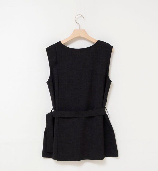 NOLLEY'S「《セットアップ対応》【BECシリーズ】ウォッシャブルリネンライクベルテッドノースリーブブラウス」|ベスト・ジレ|