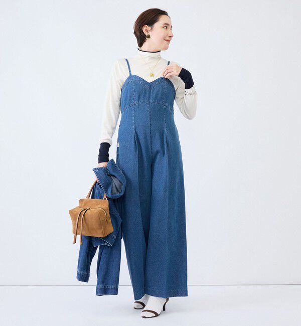 Rie Miller「【RM denim】デニムオールインワン」|オールインワン|インディゴブルー