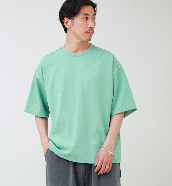 GLOSTER「【セットアップ対応】カルゼラダーステッチ クルーネックTシャツ」|Tシャツ・カットソー|