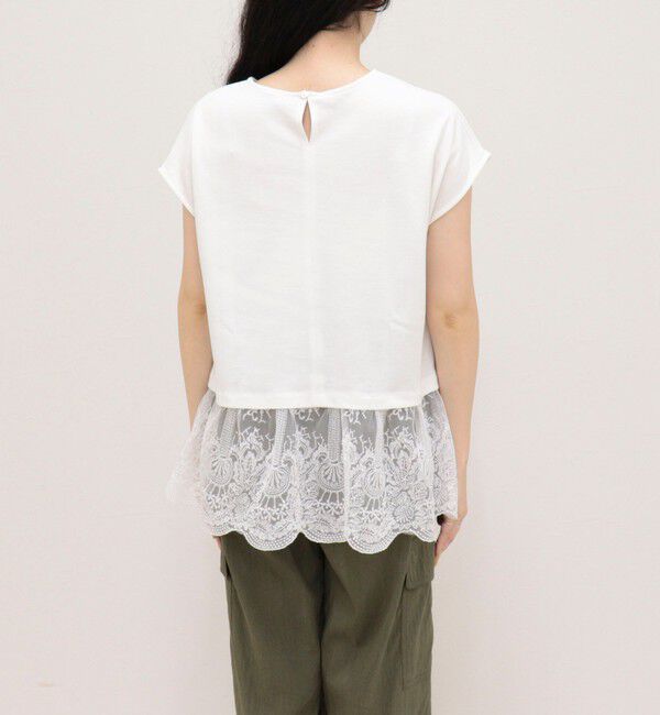 fredy emue「レースドッキングフレンチプルオーバーカットソー」|Tシャツ・カットソー|