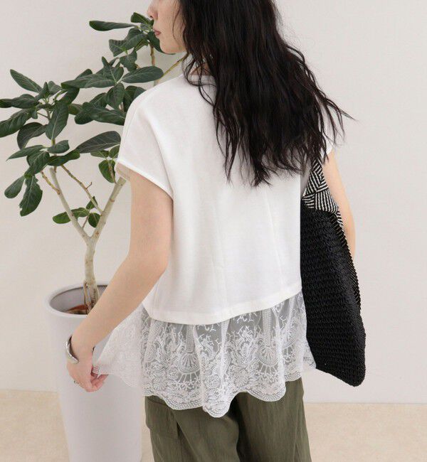 fredy emue「レースドッキングフレンチプルオーバーカットソー」|Tシャツ・カットソー|