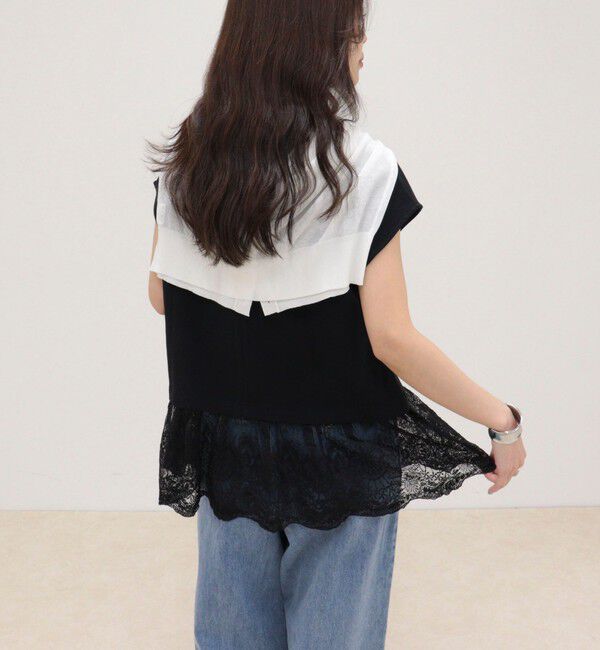 fredy emue「レースドッキングフレンチプルオーバーカットソー」|Tシャツ・カットソー|