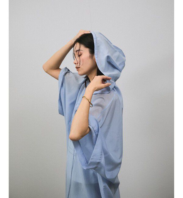 SALON adam et rope'「コットンシルクフードカフタンワンピース」|ワンピース|