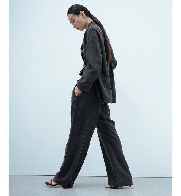 SALON adam et rope'「[26SS]GENTLE SILK パンツ / セットアップ対応・洗える」|チノ|