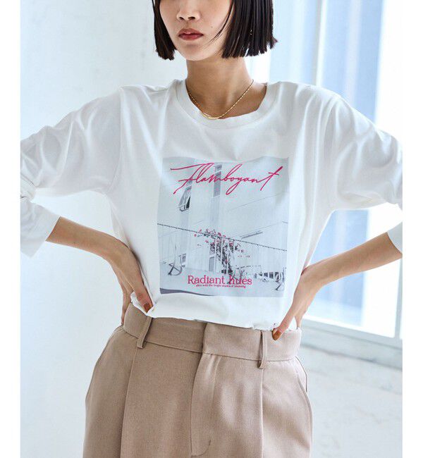 VIS「フォト＆ロゴアソートロングスリーブTシャツ」|Tシャツ・カットソー|ホワイト系(11)