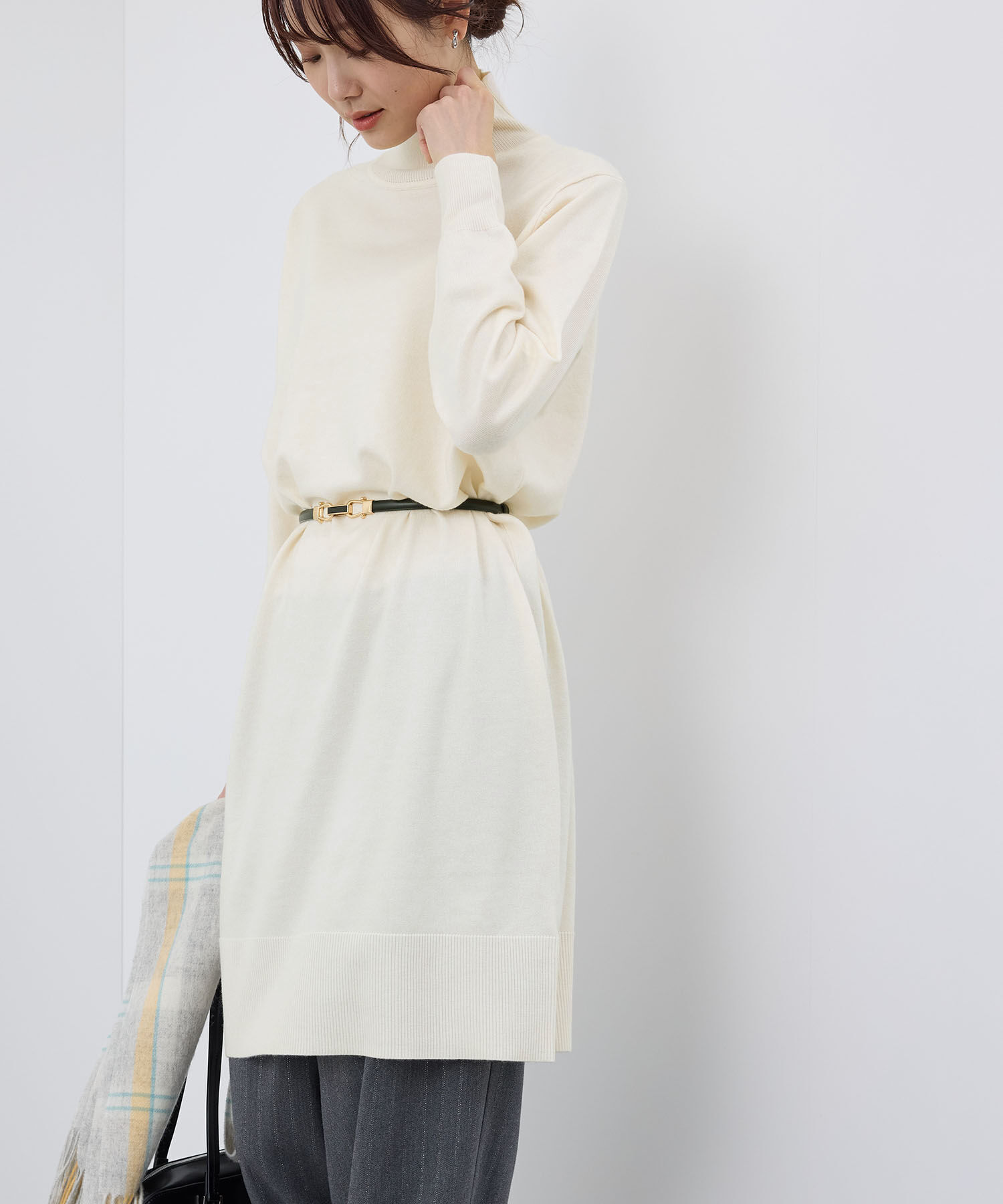 Rope&rsquo;Picnic「ミニ丈ニットワンピース」|ワンピース|オフホワイト(15)